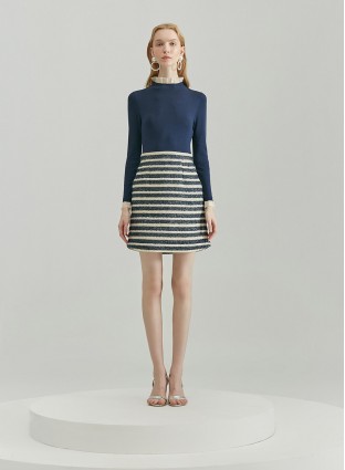 OMBRE KNIT DRESS (NAVY)