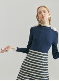 OMBRE KNIT DRESS (NAVY)