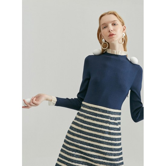 OMBRE KNIT DRESS (NAVY)