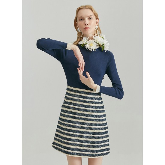 OMBRE KNIT DRESS (NAVY)