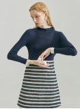 OMBRE KNIT DRESS (NAVY)