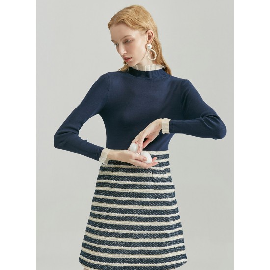 OMBRE KNIT DRESS (NAVY)