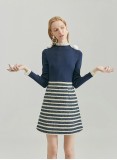 OMBRE KNIT DRESS (NAVY)