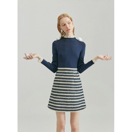 OMBRE KNIT DRESS (NAVY)