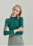 OMBRE KNIT DRESS (GREEN HOUNDSTOOTH)