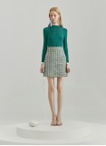 OMBRE KNIT DRESS (GREEN HOUNDSTOOTH)