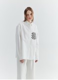 LIVIA CHECKERED SHIRT (WHITE)