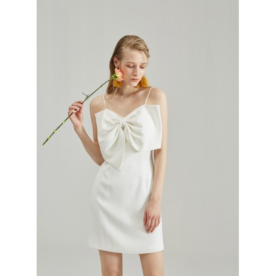 SILVANA BOWTIE DRESS (WHITE)