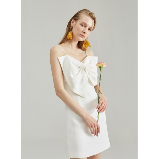 SILVANA BOWTIE DRESS (WHITE)