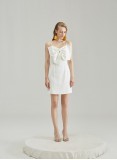 SILVANA BOWTIE DRESS (WHITE)