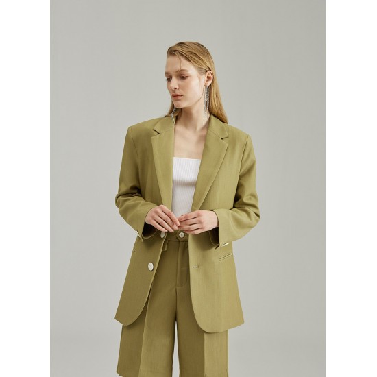 MACADAMIA BLAZER&SHORTS (PISTACHIO GREEN)