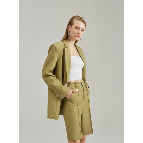 MACADAMIA BLAZER&SHORTS (PISTACHIO GREEN)