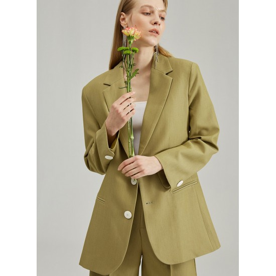 MACADAMIA BLAZER&SHORTS (PISTACHIO GREEN)