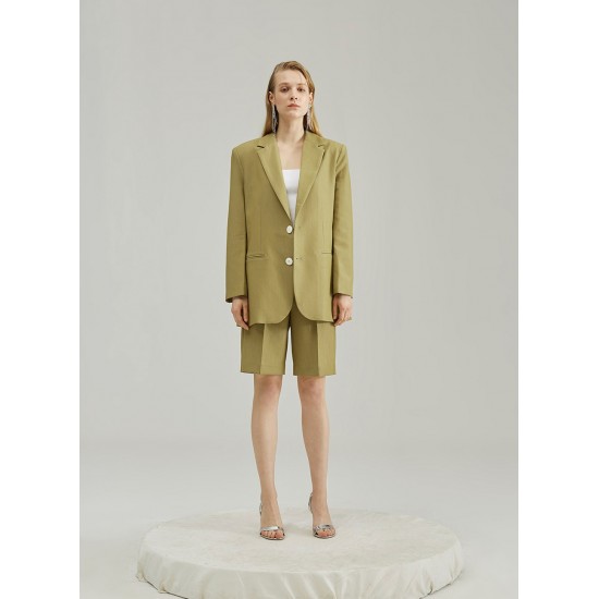 MACADAMIA BLAZER&SHORTS (PISTACHIO GREEN)