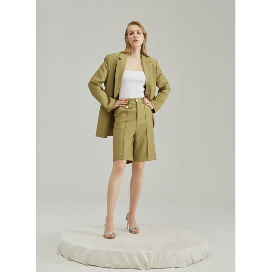 MACADAMIA BLAZER&SHORTS (PISTACHIO GREEN)