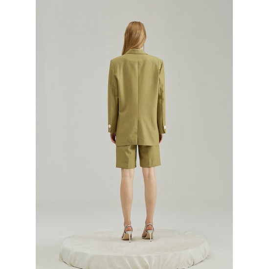 MACADAMIA BLAZER&SHORTS (PISTACHIO GREEN)