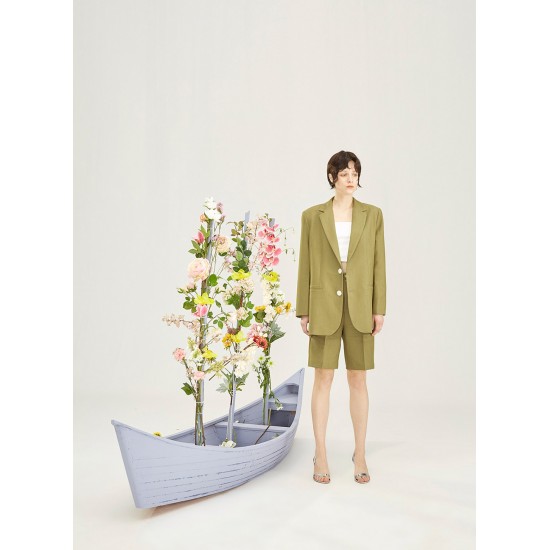 MACADAMIA BLAZER&SHORTS (PISTACHIO GREEN)