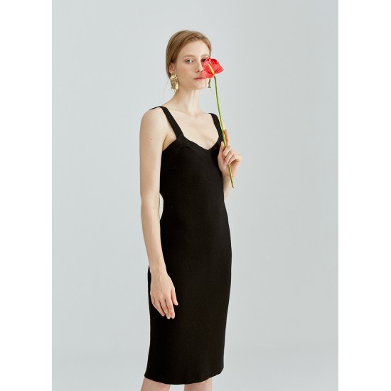 LOUISA KNIT DRESS (BLACK)