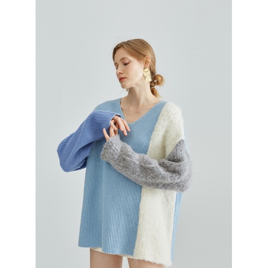 MELI KNIT JUMPER (BLUE & GREY)