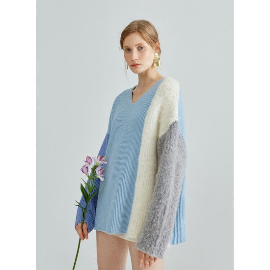 MELI KNIT JUMPER (BLUE & GREY)