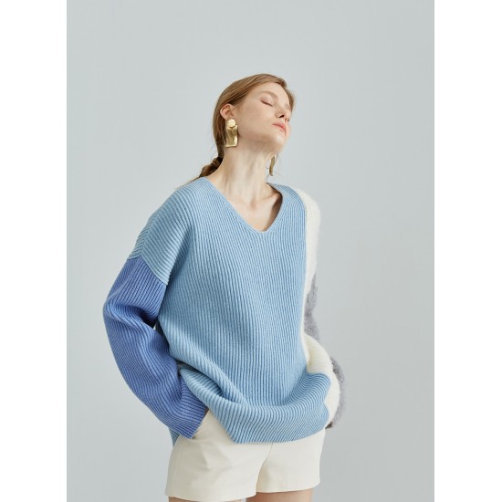 MELI KNIT JUMPER (BLUE & GREY)