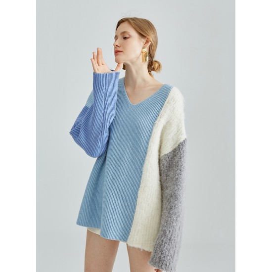 MELI KNIT JUMPER (BLUE & GREY)