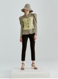 BENNY CHECKERED TOP & HAT (KHAKI)