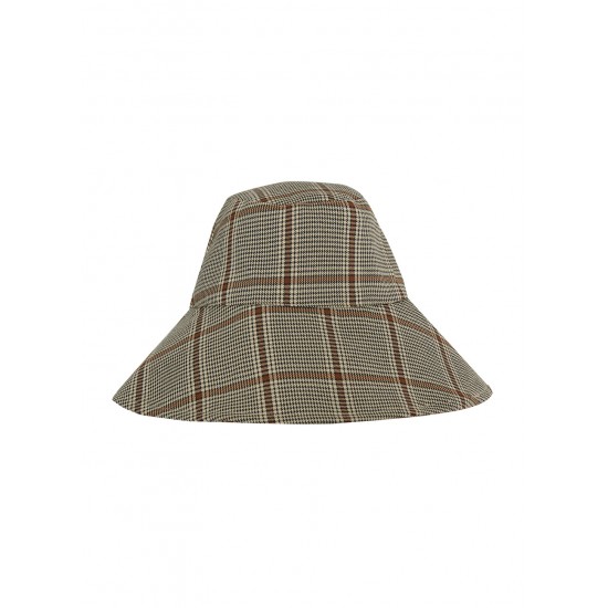 BENNY CHECKERED TOP & HAT (KHAKI)