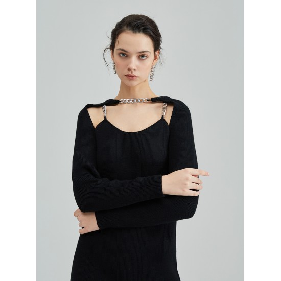 COPIHUE KNIT TWO-PIECE (BLACK)