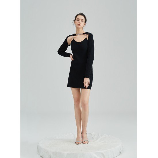 COPIHUE KNIT TWO-PIECE (BLACK)