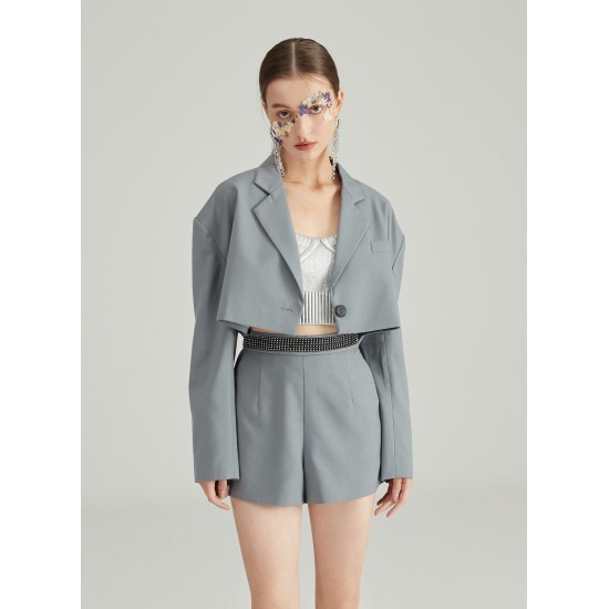 VIBES BLAZER TWO-PIECE (GREY)