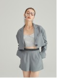 VIBES BLAZER TWO-PIECE (GREY)