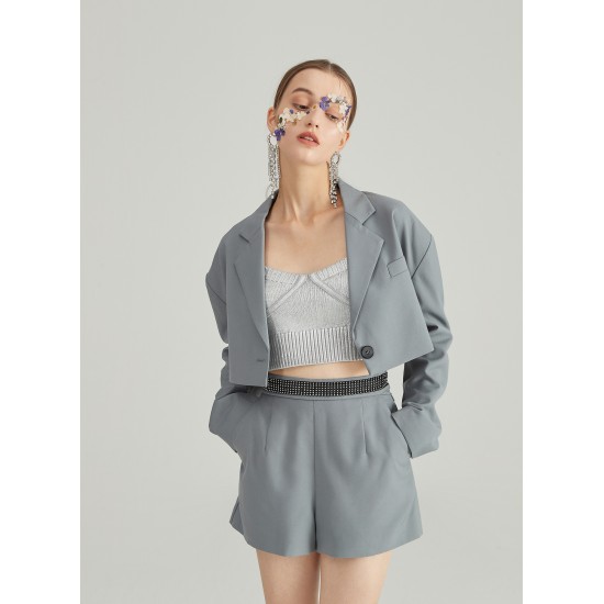 VIBES BLAZER TWO-PIECE (GREY)