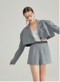 VIBES BLAZER TWO-PIECE (GREY)