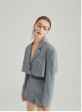 VIBES BLAZER TWO-PIECE (GREY)