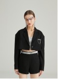 VIBES BLAZER TWO-PIECE (BLACK)