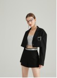 VIBES BLAZER TWO-PIECE (BLACK)