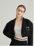 VIBES BLAZER TWO-PIECE (BLACK)