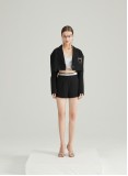 VIBES BLAZER TWO-PIECE (BLACK)