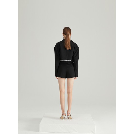 VIBES BLAZER TWO-PIECE (BLACK)