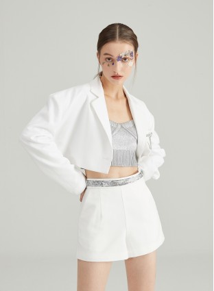 VIBES BLAZER TWO-PIECE (WHITE)