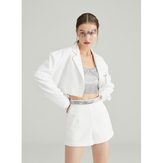 VIBES BLAZER TWO-PIECE (WHITE)