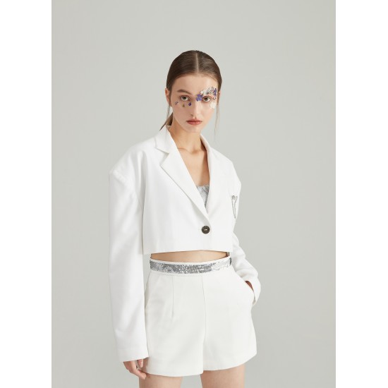 VIBES BLAZER TWO-PIECE (WHITE)