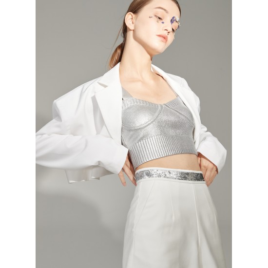 VIBES BLAZER TWO-PIECE (WHITE)