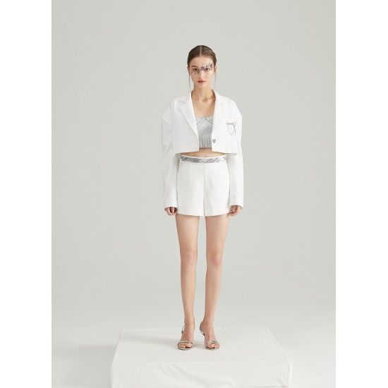 VIBES BLAZER TWO-PIECE (WHITE)