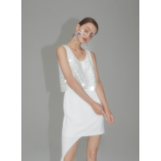 FLAKY ASHES DRESS (IVORY)