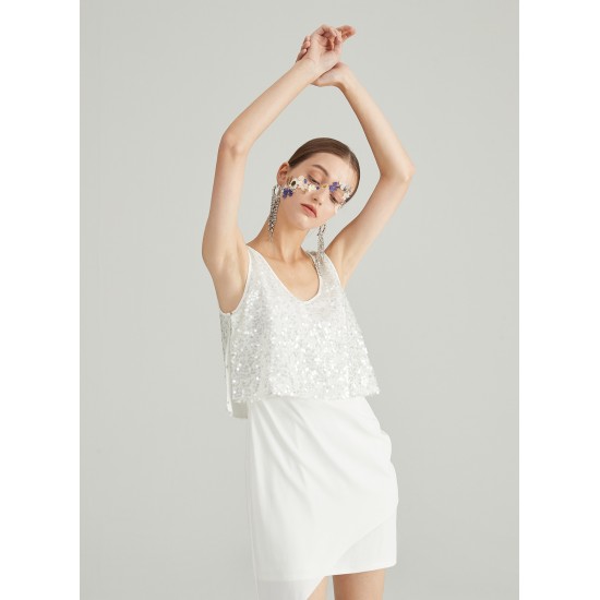 FLAKY ASHES DRESS (IVORY)