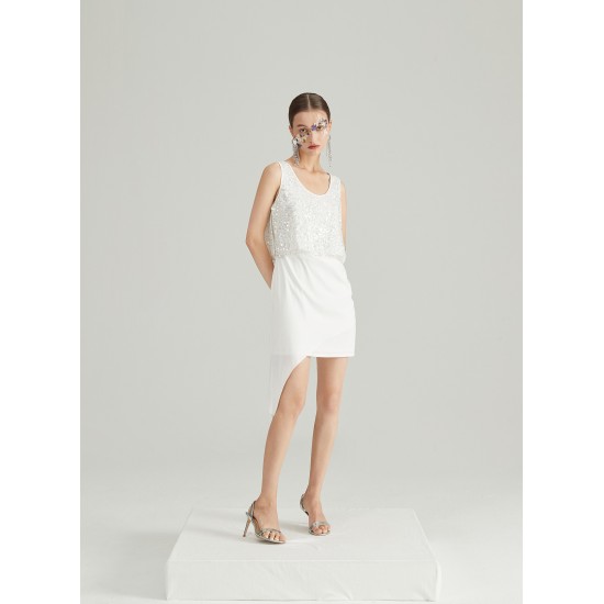 FLAKY ASHES DRESS (IVORY)