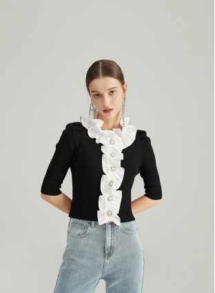 SCORPIO KNIT TOP (BLACK)