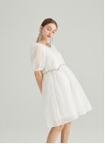 QASIM FLARED DRESS (WHITE)